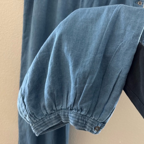 NWT Anthropologie Denim Harem Pants Large Chambray Blue Balloon Baggy Boho - Picture 10 of 14